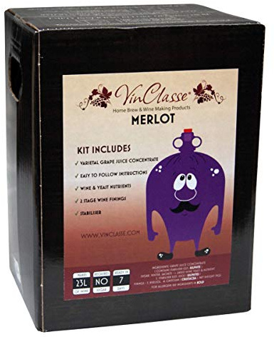 VinClasse Merlot 30 Bottle - 7 Day Red Wine Ingredient Kit