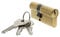 CISA 10G300120, Cilindro Europeo C2000, Ottone Smerigliato, 30/40 mm