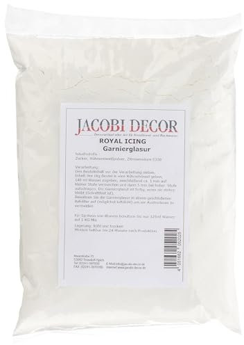 Cake Company Royal Icing 1er Pack (1 x 1000 g) I Trockenmischung für Tortendekoration in höchster Qualität I für Spritzglasur und feine Linien I Glutenfrei I Perfekt für Kuchen und Cupcakes
