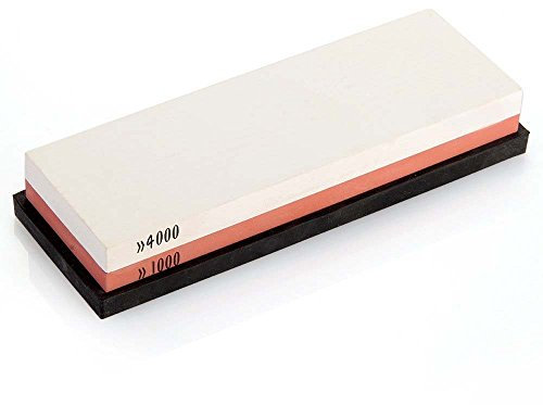HornTide Combinatie Whetstone 1000/4000 Grit dubbelzijdig messenslijper slijpsteen plastic standaard inbegrepen