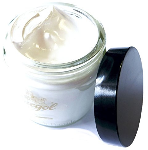 Burgol Pomade + McLacesTiegelbürste (deckweiß)