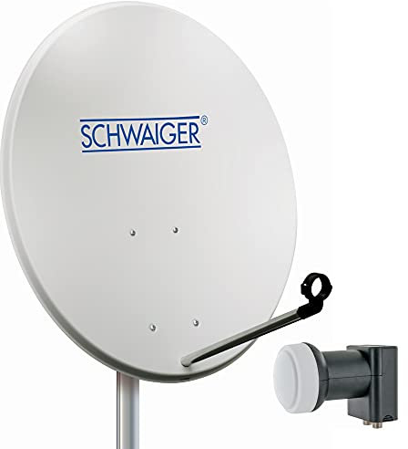 Schwaiger SPI993011 Stahl-Spiegel-Set 80 cm 2 TN mit Twin-LNB