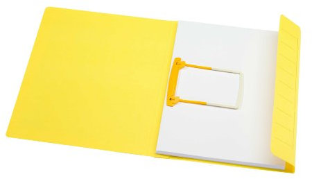 Jalema 3103306 Clipmappe Secolor A4, Schnellhefter Pappe zum abheften, JalemaClip-Heftmechanik, Karton, 10er Pack, gelb
