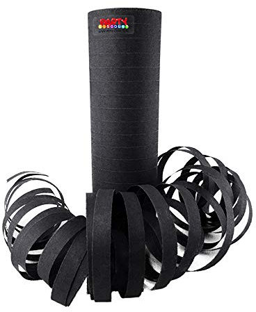 PARTY DISCOUNT ® Luftschlange schwarz, 1 Rolle Standardmaß