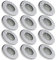 Trango 12er Set IP44 LED Einbaustrahler 6729IP-128-5WAK in Chrom Einbauleuchte Badezimmer Dusche Sauna Leuchten incl. 12x 5 Watt GU10 LED Leuchtmittel Deckenstrahler Deckenleuchte