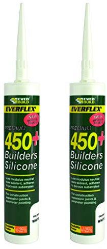 Everbuild 2 X 450GY Builders Silicone Sealant 450 310 ml - Grey