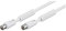 Goobay 50723 Antennenkabel 1,5m / Koax Stecker auf Koax Buchse / SAT Kabel 80 dB Koaxialkabel Satellitenkabel / 2fach geschirmt / TV Kabel mit Ferrit / Weiß / Fernsehkabel 1,5m