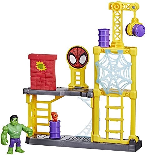 Marvel Spidey and His Amazing Friends Hulks Schmetter-Set, Hulk Spielset für Kinder ab 3 Jahren