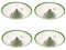 Portmeirion Spode Weihnachtsbaum, 5,5 Zoll Müslischalen Set, Steingut Schalen für Frühstück, Haferflocken, Müsli, Suppe - 4 Stück