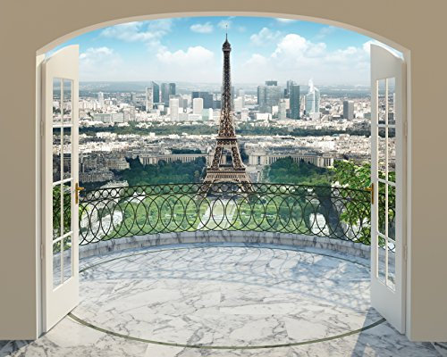 Walltastic 43589 Tour Eiffel Peint Mural Papier Multicolore 12 x 7 x 52,5 cm