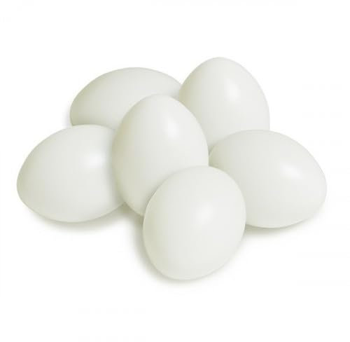Kunststoff-Plastik - Eier in Weiss 50St. - 60 x 45mm. Ostern