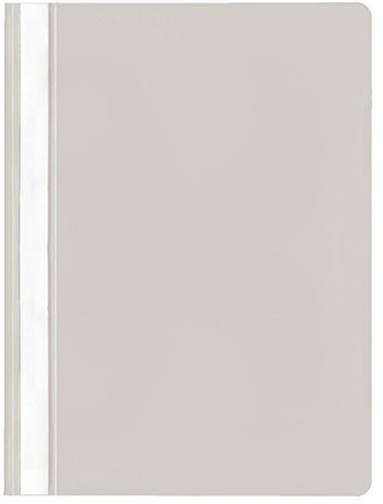 Schnellhefter A4 PP 130my grau Deckel tr durchgehender Beschr.Str.