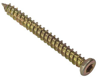 ForgeFix Concrete & Masonry Screws | 7.5 x 62mm | Zinc Yellow Passivated | Box 100