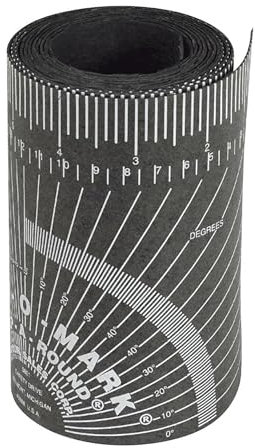 JACKSON SAFETY CURV-O-MARK Wrap-A-Round Welding/Pipefitting Lay Out Ruler Tool - Extra-Large (Length: 7'), Black - 177b, J1860