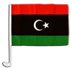 Flaggenfritze Autofahne Autoflagge Libyen Königreich 1951-1969 Flagge der Opposition - 30 x 40 cm