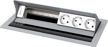 Kindermann Tischeinbaugehäuse 7492000083 6-f,3xStrom,SI CablePort Standard² Multi-Tischsteckdose 4021565050978