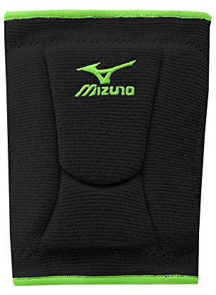 Mizuno LR6 resaltador Rodilleras, Color Black/Electric Green, tamaño Small