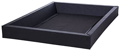 Beliani Schaumstoffrahmen für Wasserbettmatratzen 180 x 200 cm schwarz Simple