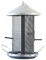 Windhager Vogelfuttersilo Happy Bird, Vogelfutterspender Futterstation, witterungsbeständig, aus Metall, 19 x 26 x 31 cm, 06999, Schwarz/Silber