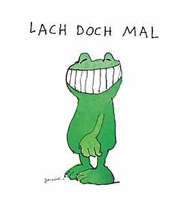 Kunstdruck/Poster: Janosch Lach doch mal - hochwertiger Druck, Bild, Kunstposter, 30x40 cm