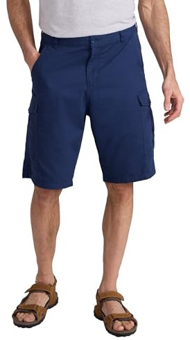 Mountain Warehouse Lakeside Mens Shorts - 100% Durable Twill Cotton Cargo Shorts, Durable Shorts, 6 Pockets - for Walking, Running, Hiking & Camping Navy Men's W42