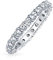 Bling Jewelry Braut Zirkonia Stapelbarer AAA CZ Ewigkeit Dünner 3MM Jubiläums-Ehering für Frauen .925 Sterlingsilber