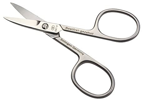 HK Manicure by Hans Kniebes - 9 cm gebogene Premium-Nagelschere aus Solingen - nachschleifbar, rostfrei, antiallergen - Edelstahl