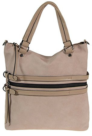 Shopper A4 Schultertasche Handtasche Schultasche Damentasche lederfrei vegan Altrosa Pink