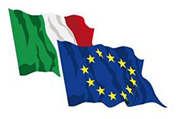 NONSOLOBANDIERE SET BANDIERE ITALIA EUROPA CM 200X300 IN POLIESTERE NAUTICO