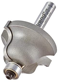 Trend Professional Bearing Guided Ogee Router Cutter Bit, 1/4 Inch Shank, 34.9mm Cut Diameter, 20mm Cut Length, 6.3mm Radius, 46/240X1/4TC