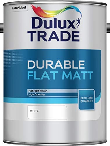 Dulux Trade Durable Flat Matt White 5L