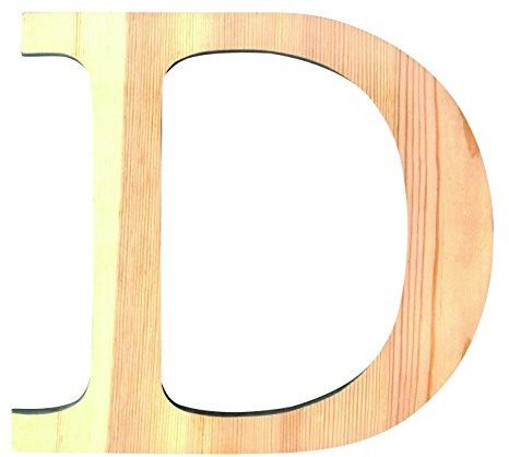 Artemio 11,5 cm Holz Buchstabe D in Großbuchstaben, beige