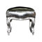 Casa Padrino Barock Fußhocker Silber/Silber - Hocker Möbel