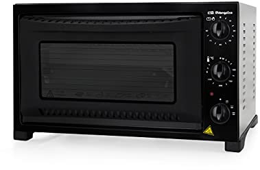 Orbegozo HO 321 Horno de sobremesa, 32 L, Temporizador, Calor superior e inferior, Regulador de temperatura, Indicador luminoso, 1300 W, Color Negro
