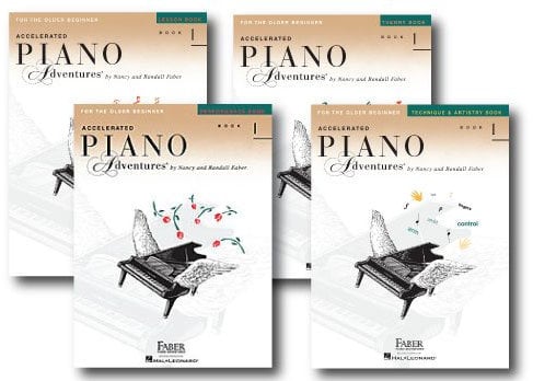 Accelerated Piano Adventures Level 1 - Four Book Learning Library - Includes Lesson, Theory, Performance, and Technique & Artistry Books