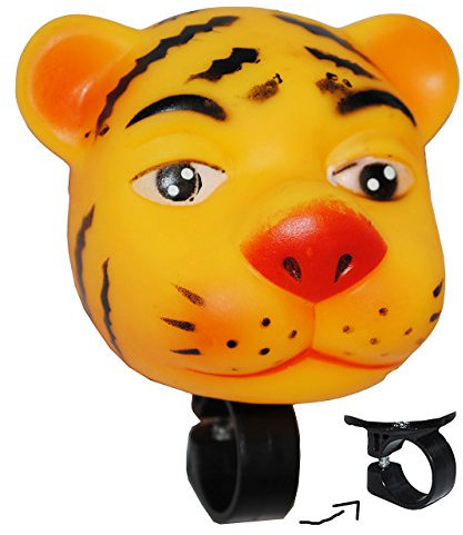 Fahrradhupe/Fahrradklingel - Tiger - Fahrrad für Kinder - passend für alle Größen - bunt Kinderglocke - Mädchen & Jungen - Tier Lenkerhupe - Tier/Quietsch..
