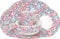 Camping, Fishing & Travel Portable Melanine 16pc Dinner Set - 100% Melamine (Swirls)