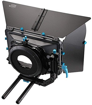 Fotga Professionelle Mattebox Abschwenkbare Sonnenschutz Matte Box für 15mm Rod DSLR Rigs Matte Box Kit mit Universal Lens Donut Set