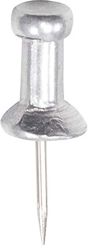 GEM CPAL3 Pinnnadeln mit Aluminiumkopf, Aluminium, Silber, 0,95 cm (3/8 Zoll), 100 Stück