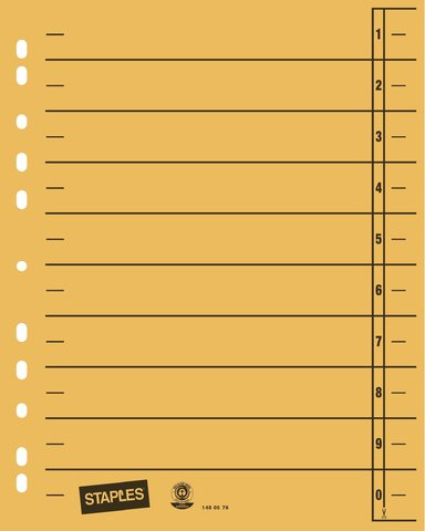 Trennblatt RC-Karton vollfarb. gelb A4 230g 100 St VE=1