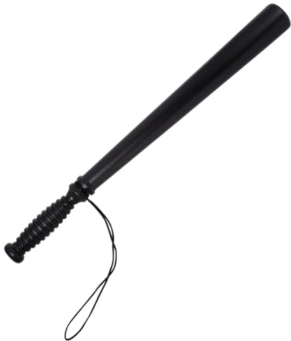 P'TIT CLOWN - 30800 - Matraque - Truncheon - Accessorio per costume da polizia, guendarme - Perfetto per Carnevale, serate in costume, feste a tema, Halloween, 50 cm - nero - plastica