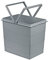 Hailo Inneneimer 1093479 | 18 Liter Doppelhenkel | Abfalleimer Einsatz für Raumspar Tandem/Rondo | Kunststoff Hellgrau Ersatz Mülleimer Passend für Hailo Modelle 3603631, 3603931, 3612231, 3612241