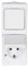 Kopp 130102009 Aufputz-Feuchtraum Aus/Wechselschalter-Steckdosenkombination, IP44, Standard