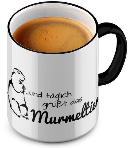 FunTasstic Tasse .. und täglich grüßt das Murmeltier Tasse Kaffeepott by StyloTex