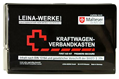 LEINA-WERKE REF 10058 Leina Kfz-Verbandkasten Star II, Inhalt DIN 13164, schwarz