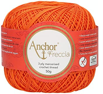 Anchor 4771006-00330 Häkelgarne, 100% Baumwolle, 330, Stärke 6, 88 Gramm