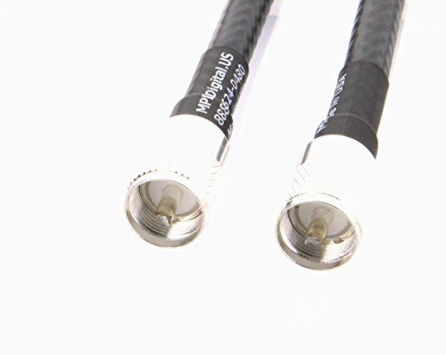 MPD Digital NN-GJYW-6Z6Q Ham/CB Radio Coassiale UHF VHF HF LMR-400 Cavo Coassiale Antenna Linea PL-259 Connettori, 25 Piedi Nero