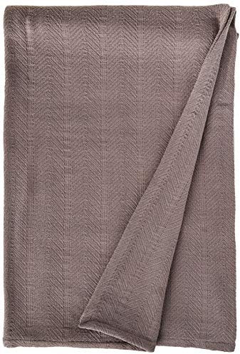 Eddie Bauer Decke aus der Fischgräten-Kollektion, 100% Baumwolle, leicht und atmungsaktiv, maschinenwaschbar, pflegeleicht, Queen, Pilz