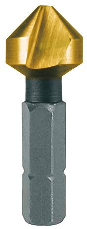 Ruko HSS kurzer Kegel- und Entgrat-Senker-Bit, 90 Grad, TiN-Finish, 10,4 mm Durchmesser, 34,0 mm Länge, RW102315T