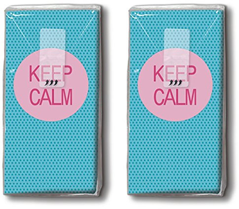20 Taschentücher (2x 10) Keep Calm/Motivtaschentücher